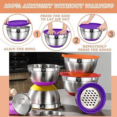 Stainless Bowl Set Multi Color