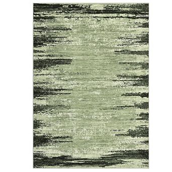 Modern Abstract Area Rug, Washable, Non-Slip, Low Pile, Collapsible, Soft, Durable, Non-Shedding