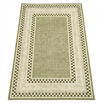 Washable Checkered Area Rug Soft Modern Chic Non-Slip Thin Indoor Rug for Living Room Bedroom