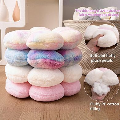 15" Flower Shaped Throw Pillows Cute Cushions 2pc