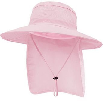 Outdoor Sun Hat Stowable Neck Flap UPF 50+ Mesh Wide Brim Fishing Safari Hiking