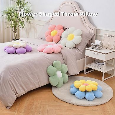 15.75" Flower Pillow Cute Decorative Throw Pillows