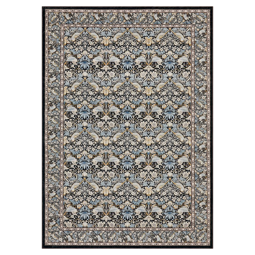 Printed Area Rug with Washable Polyester Backing, Foldable Indoor Floor ...