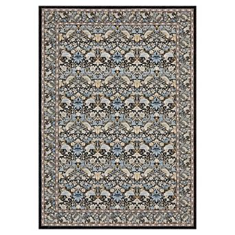 Printed Area Rug with Washable Polyester Backing, Foldable Indoor Floor Carpet
