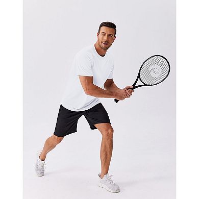 PINSPARK Men's Moisture Wicking Quick Dry Crew Neck T-Shirts Multipack Gym Workout Tees