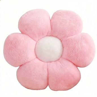 15.74" Flower Shaped Throw Pillow Plush Pillow