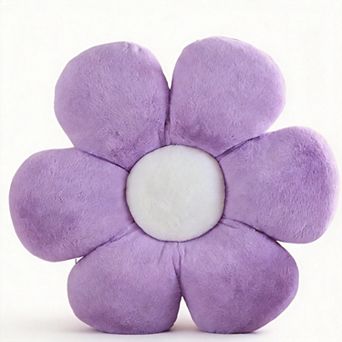 15.74" Flower Shaped Throw Pillow Plush Pillow