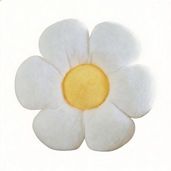 15.74" Flower Shaped Throw Pillow Plush Pillow