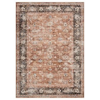 Vintage Distressed Medallion Area Rug Washable Soft Non Slip Kitchen Runners for Hallway Living Room