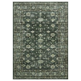 Vintage Distressed Medallion Area Rug Washable Soft Non Slip Kitchen Runners for Hallway Living Room