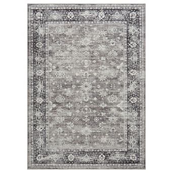 Vintage Distressed Medallion Area Rug Washable Soft Non Slip Kitchen Runners for Hallway Living Room