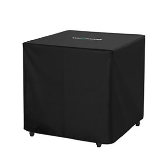 Square Fire Pit Table Cover, Water-Resistant Oxford Cover with PVC Coating, Black