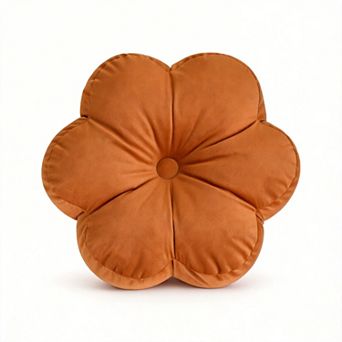 15" Velvet Flower Throw Pillows Home Decor