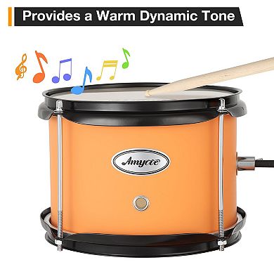 3-Piece Kids Drum Kit Tom, Snare, Bass Drum, Cymbal, Pedal & Sticks