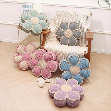 16" Soft Flower Shaped Throw Pillow Home Decor