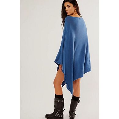 Women's Oversized Draped Knit Top Asymmetrical Hem Dolman Sleeve Casual Elegant Top