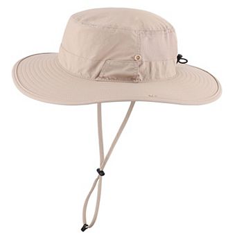 Men's UPF 50+ Wide Brim Boonie Hat Fishing Hiking Safari Outdoor Adjustable