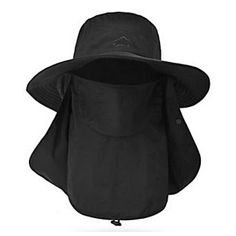 Fishing Hat UV Sun Protection Wide Brim Face Cover Neck Flap Outdoor Men Women
