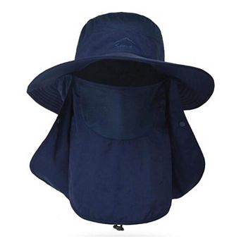 Fishing Hat UV Sun Protection Wide Brim Face Cover Neck Flap Outdoor Men Women