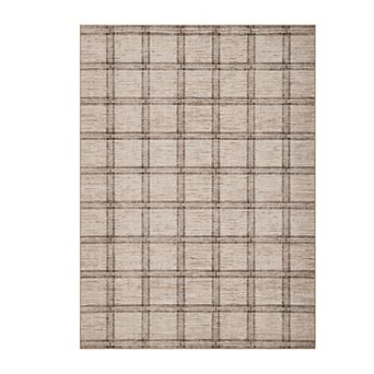Area Rug, Machine Washable Rug, Geometric Plaid Print Floor Mats, for Living Room