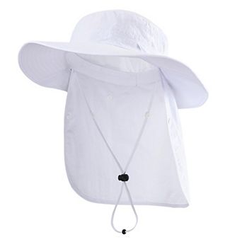 UPF 50+ Sun Hat Wide Brim Fishing Neck Flap Safari UV Protection Bucket