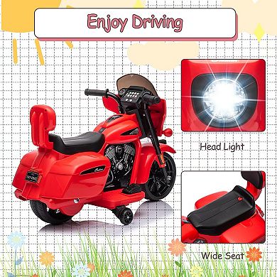 Kids Battery Powe Ride On Car with Remote Control & LED Lights