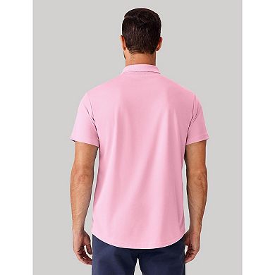 PINSPARK Men's Short Sleeve Quick Dry Golf Polo Moisture Wicking Performance Casual Workout Shirt