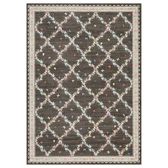Pearl Velvet Printed Area Rug with Washable Polyester Backing, Foldable Soft Carpet for Bedroom