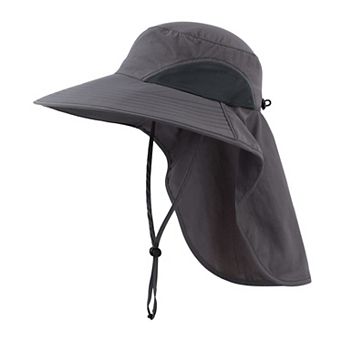 Outdoor UPF50+ Sun Hat Wide Brim Mesh Fishing Neck Flap