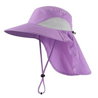 Outdoor UPF50+ Sun Hat Wide Brim Mesh Fishing Neck Flap