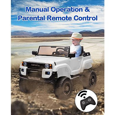 24V Kids Ride On Dump Truck, Auto Lift Bed, Shovel, LED Lights