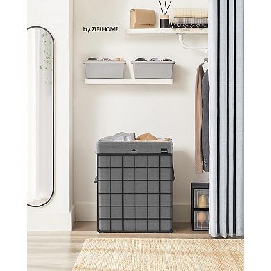 Laundry Hamper Basket Collapsible Clothes Removable Washable Liner Metal Wire Frame Bedroom Bathroom