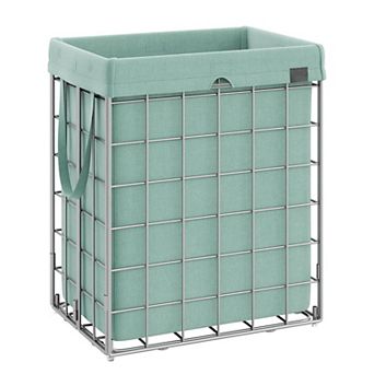 Laundry Hamper Basket Collapsible Clothes Removable Washable Liner Metal Wire Frame Bedroom Bathroom