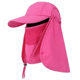 Foldable Sun Cap Fishing Hat UPF 50+ Face Mask Neck Flap