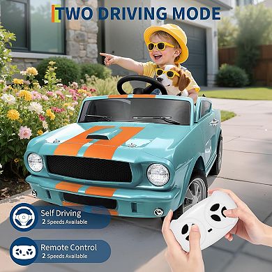 12V Ride On Truck for Kids, Remote Control, EVA Tires, Music & Lights
