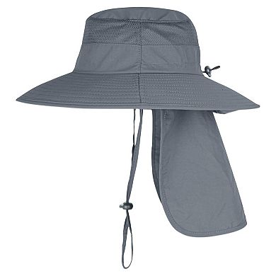 Sun Hat UPF 50+ Wide Brim Bucket UV Protection Safari Neck Flap