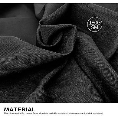 Black Polyester Tablecloth Rectangular Cover for Weddings & Banquets