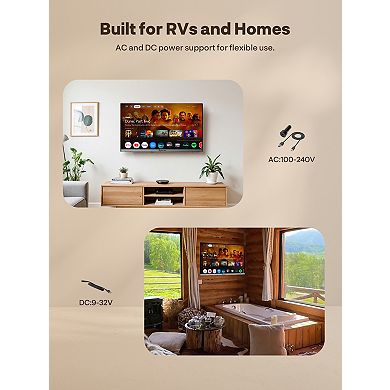 SYLVOX 12V QLED TV with DVD Player Built-in FHD 1080P Bezel Less Design