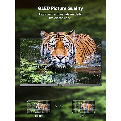 SYLVOX 12V QLED TV with DVD Player Built-in FHD 1080P Bezel Less Design