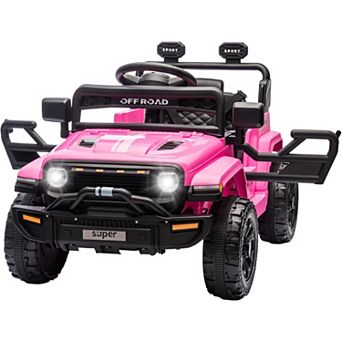 12V Electric Ride On Truck for Kids, Parent Remote, LED Lights, Music, Outdoor Fun