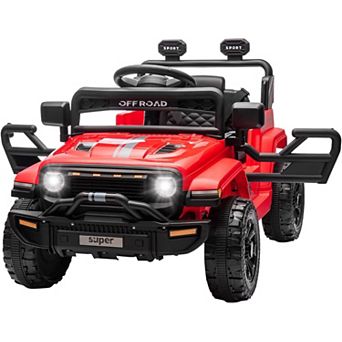 12V Electric Ride On Truck for Kids, Parent Remote, LED Lights, Music, Outdoor Fun