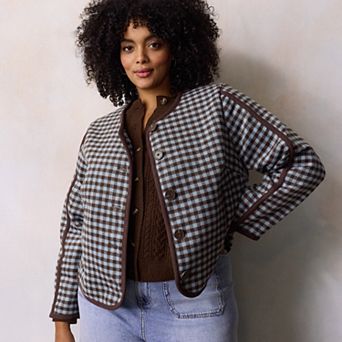 Plus Size LC Lauren Conrad Collarless Jacket