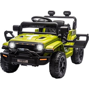 12V Electric Ride On Truck for Kids, Parent Remote, LED Lights, Music, Outdoor Fun