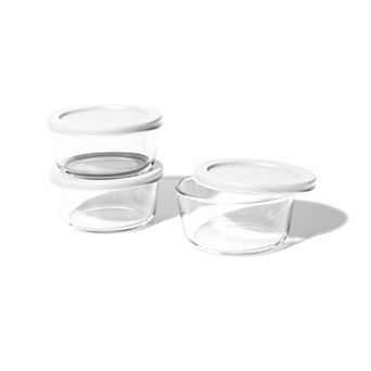 Dura Living™ 6 pc 2 cup Glass Food Round Stackable Storage Set