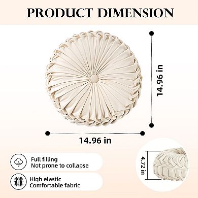 Plush Round Cushion Adorable Sofa and Bed Decor