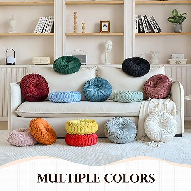 Plush Round Cushion Adorable Sofa and Bed Decor