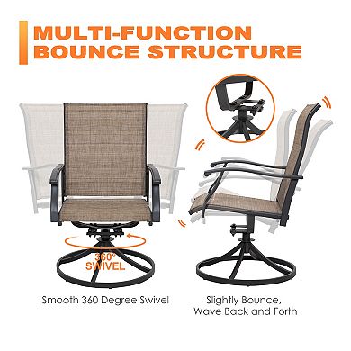 Outdoor 3-Piece Iron Bistro Set