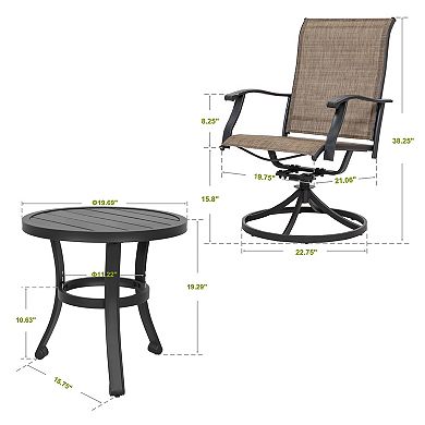 Outdoor 3-Piece Iron Bistro Set