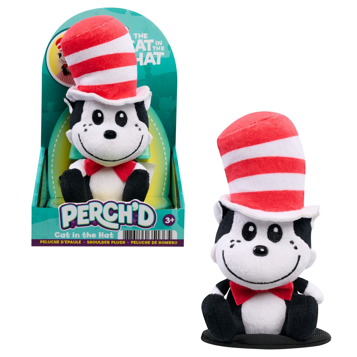 Детские мягкие игрушки Just Play Cat in the Hat Shoulder Plush Toy — фото 1