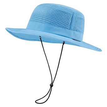 UPF 50+ Bucket Sun Hat Perforated Mesh Adjustable Breathable Lightweight Outdoor Men Women